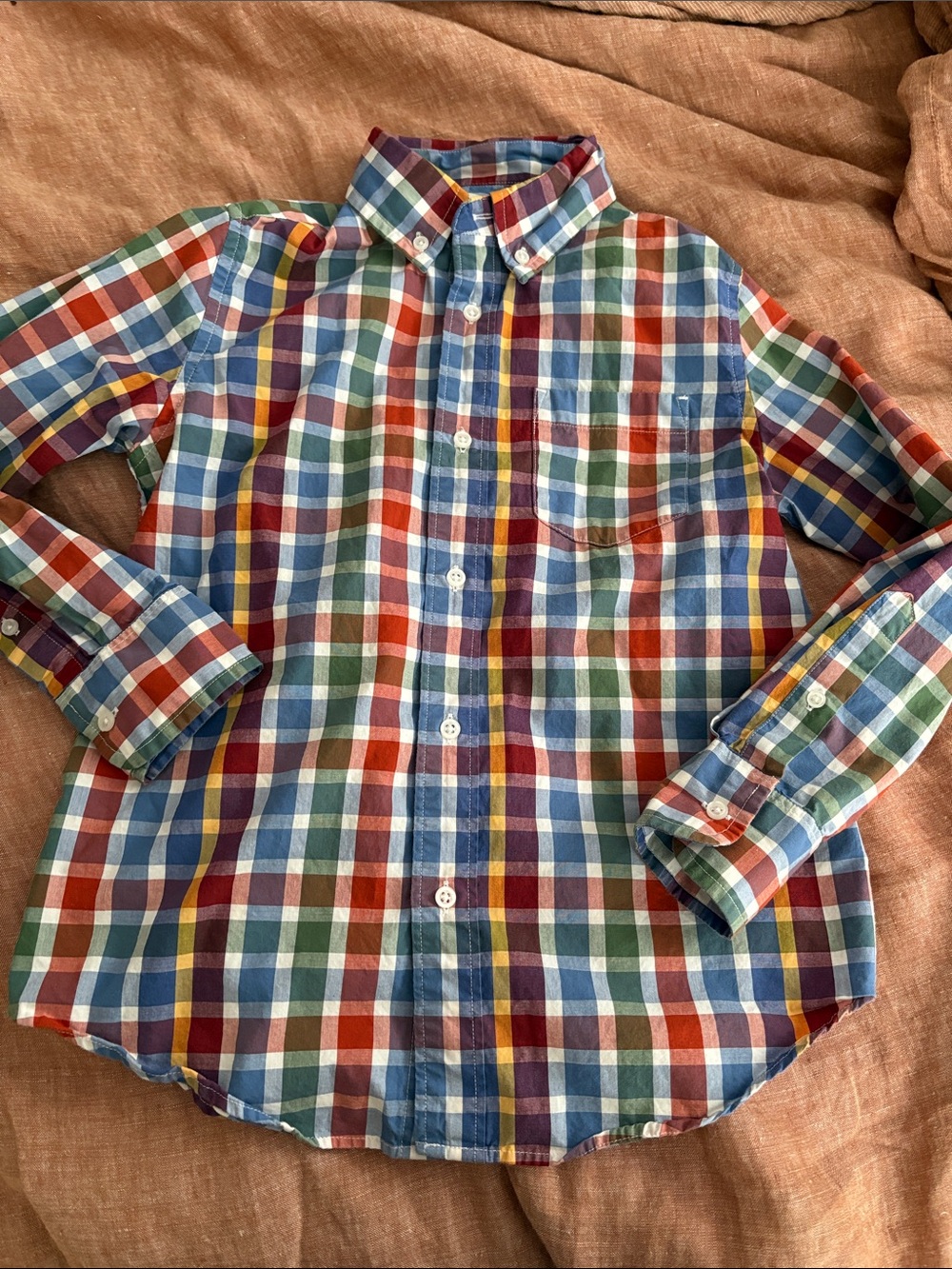 Crewcuts Boys Multicolor Plaid Button-Down Shirt in Classic Check